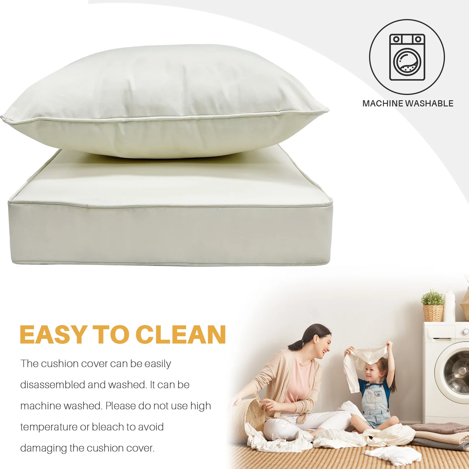 مجموعة وسائد الكراسي الخارجية مكونة من 2 مسند ظهر مقاوم للماء ومجموعة وسائد للمقعد العميق لأثاث الفناء وحشوة إسفنجية عالية المرونة