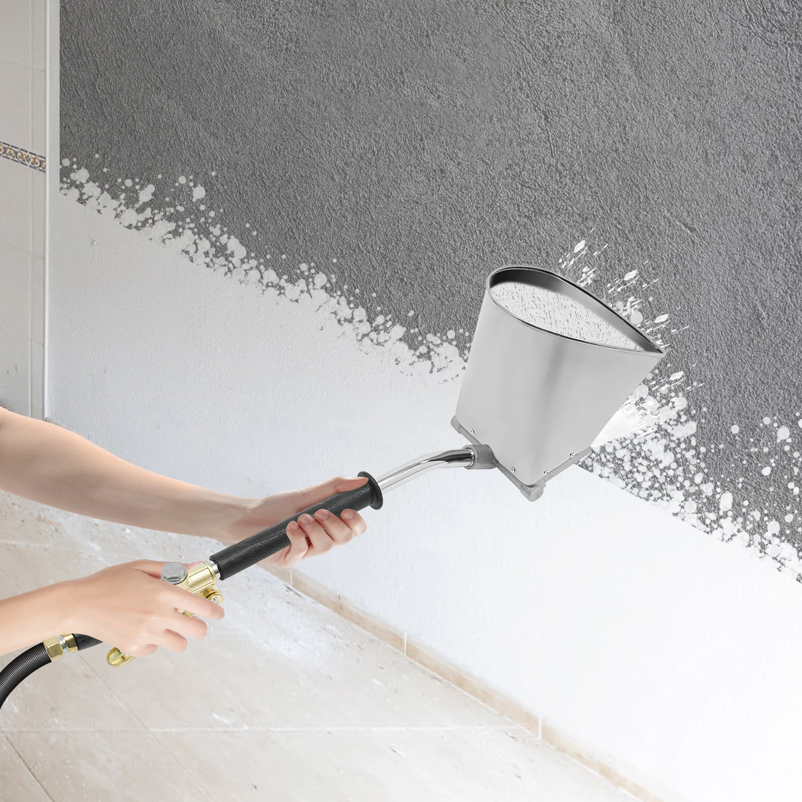 

6000 Вт 4 л распылитель Stucco, цементная штукатурка, настенный раствор, распылитель, бункер, пистолет для краски, нержавеющая сталь