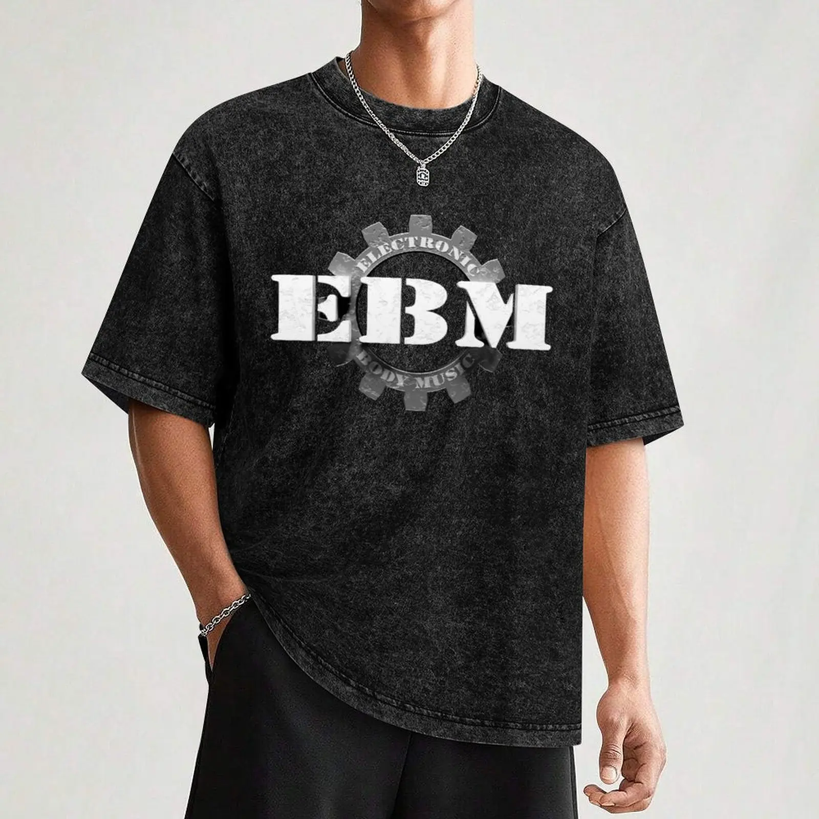 EBM Electronic Body Music Gear Icon 2 T-Shirt Fashion Graphic Tee for Men