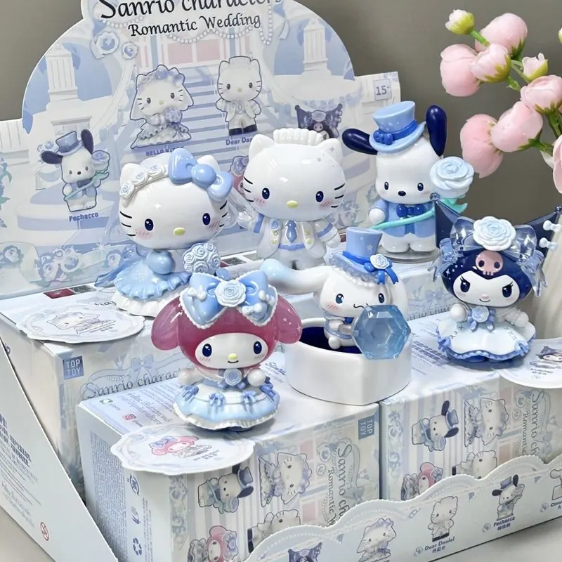 

Authentic Sanrio Romantic Wedding Series Blind Box Trendy Figurines Valentine Day Wedding Gift For Anime Couples Fans