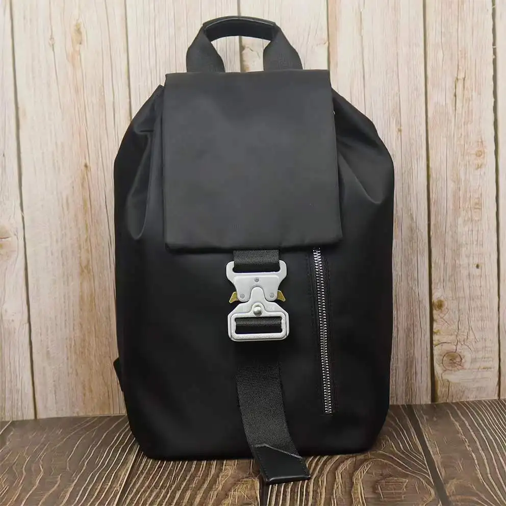 

2025 new 1017 alyx9sm black nylon cloth backpack tactical function high-quality buckle backpack