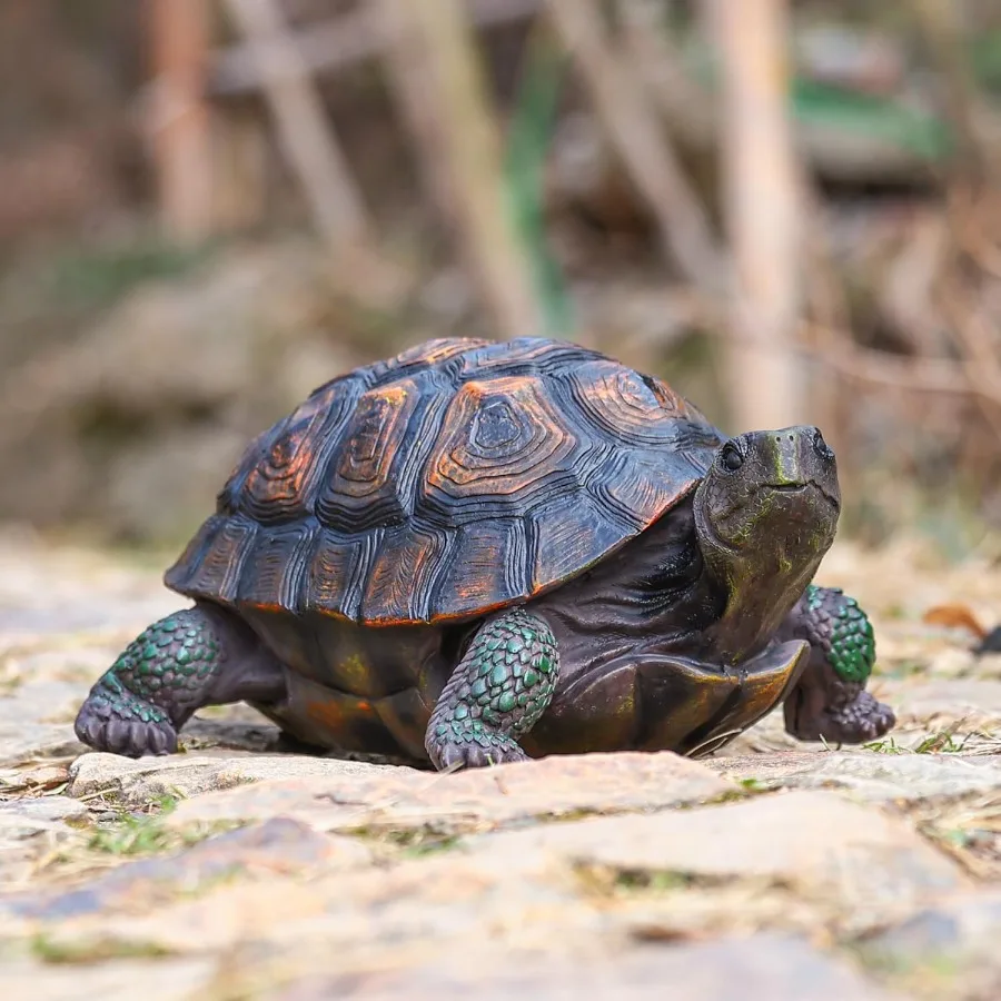 

Tortoise Turtle StatueResin Garden Sculpture Indoor/Outdoor Yard Lawn Ornament Home Decor Large