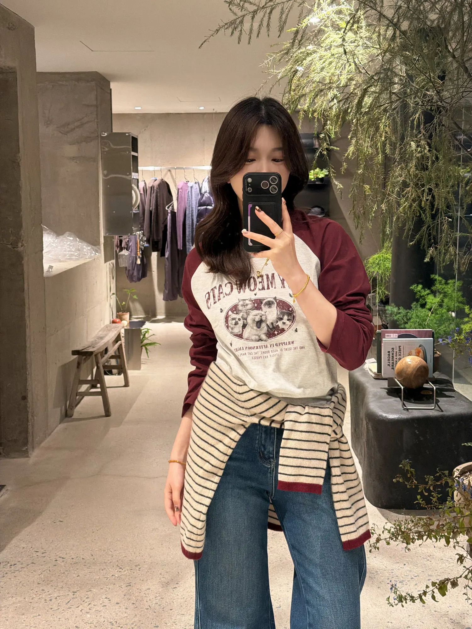 Nuo Xiaola Select 2026 Primavera Nueva Marca ODO Camiseta de Manga Larga con Cuello Redondo y Degradado de Color Estilo Casual para Mujer