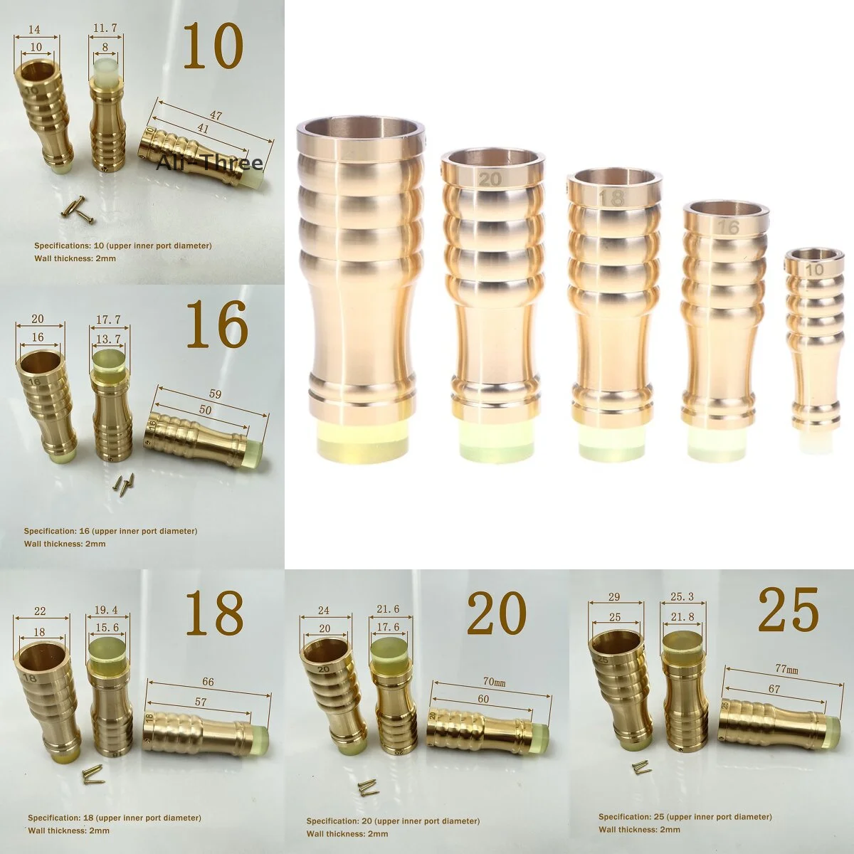 1PCS Brass Cane Crutch Tip with Anti-Skid 10mm-25mm for Hiking Pole Chair Leg Feet Replacement