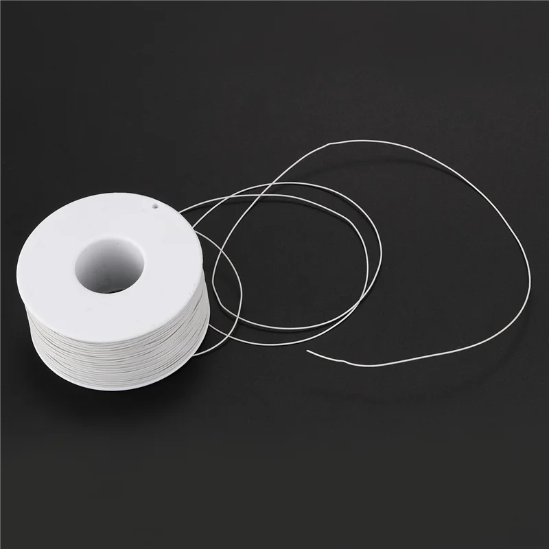 2 uds 305M recubierto de PVC blanco alambre de cobre estañado envoltura de cables 30AWG rollo de cables-[A04I]