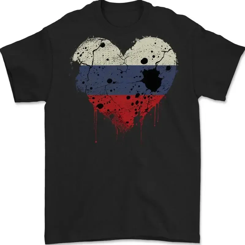 Love Russland Flagge Russisch Tag Fußball Herren 100% Baumwoll T shirt