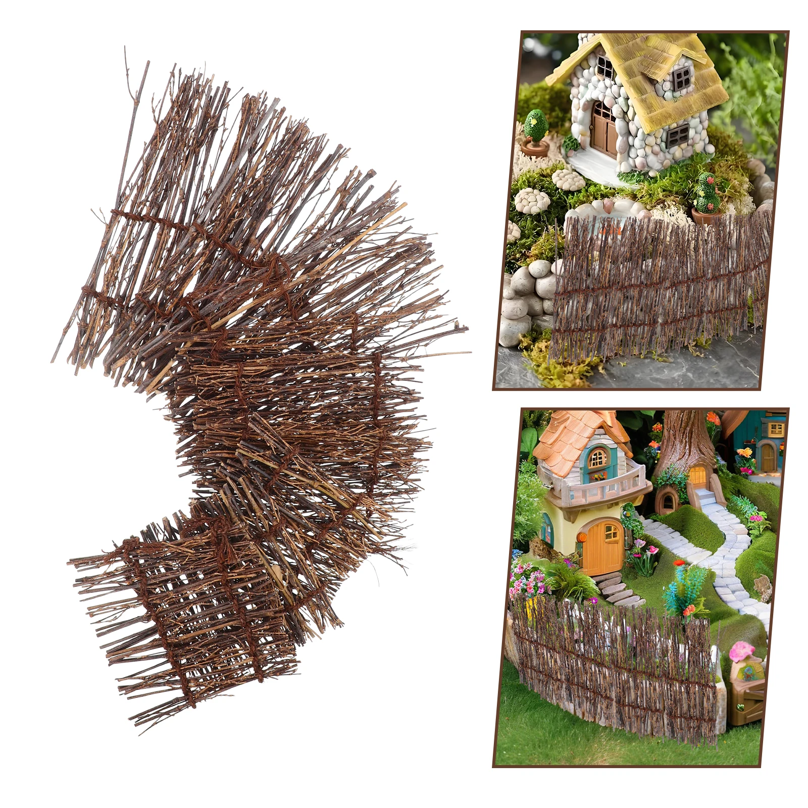 

9 Pcs Bamboo Fence Mat 11x13 11x17 11x23 Mini Bonsai nament Landscape Decor Handmade Bamboo Craft Delicate