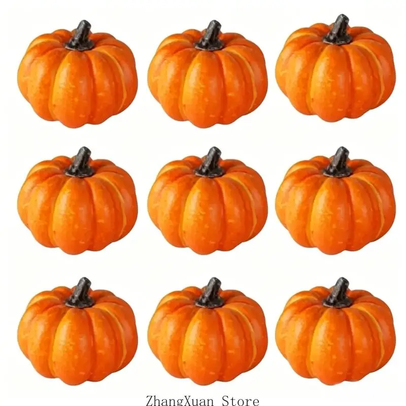 Harvest Home Styling-Set mit künstlichen Kürbissen, gemischter Herbstauswahl und Tannenzapfen für saisonale Präsentation und – Detail 7