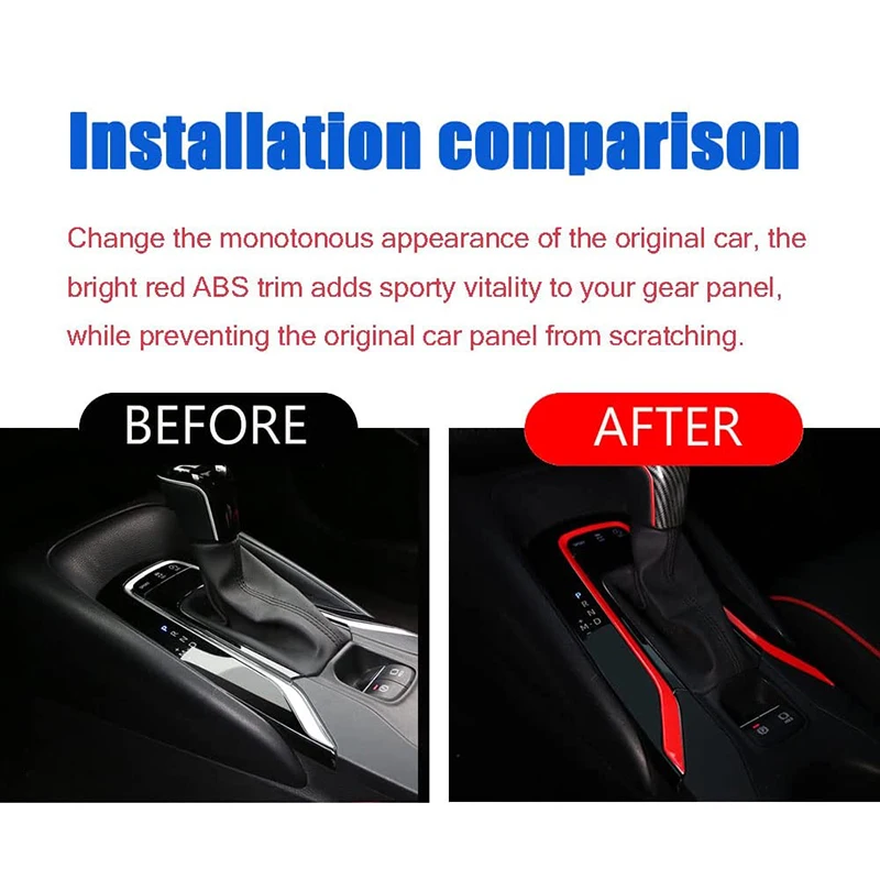 Car Gear Shift Panel Frame Strip Cover Trim for Toyota Corolla Altis Sedan Corolla Cross Accessories 2020 2021 2022