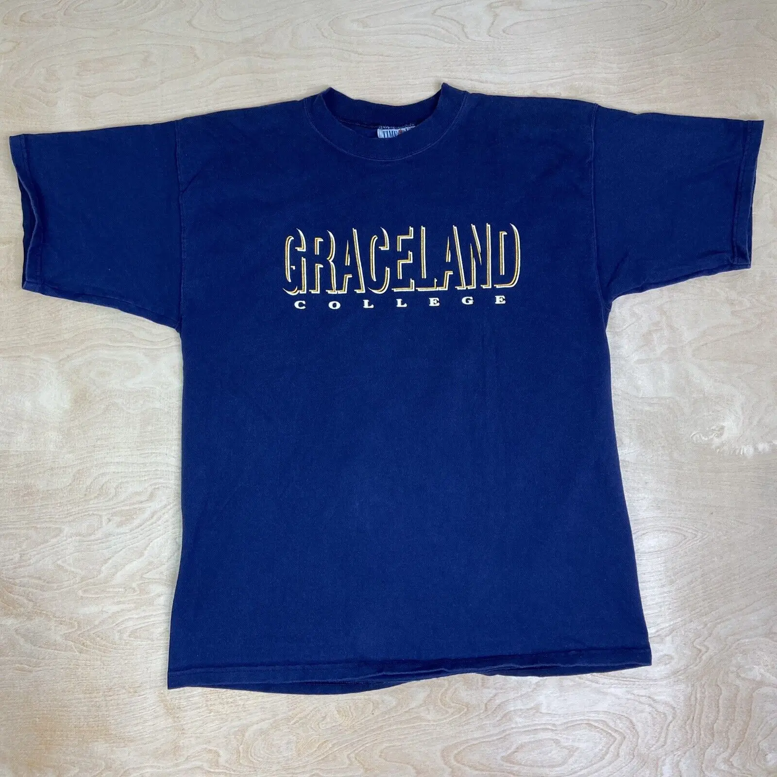 Vintage Graceland College Mens T Shirt Size Large Time Out Heavy Weight USA