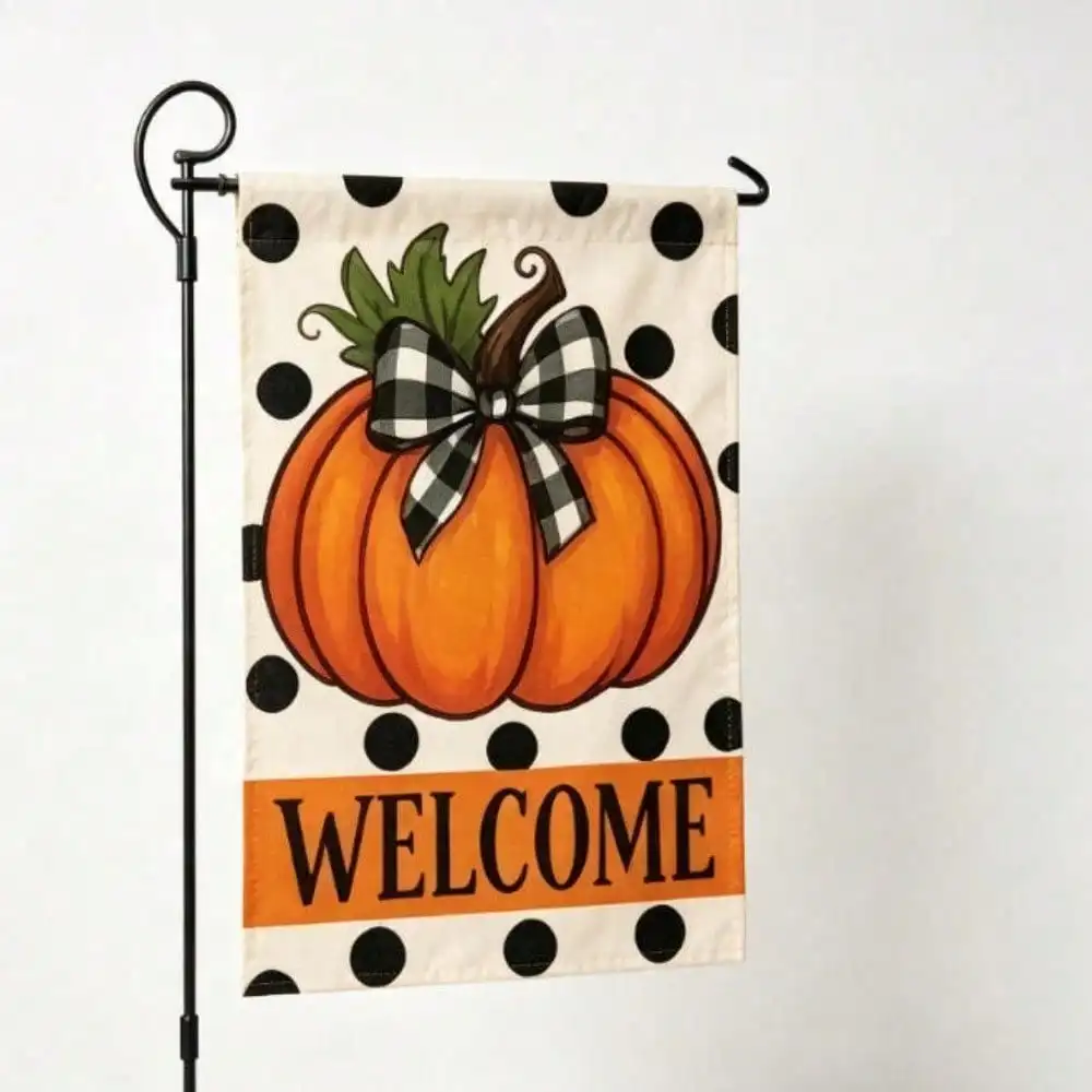 WELCOME Garden Flag Double Sided Durable Polyester Weather Resistant Outdoor Decor For Yard Patio
