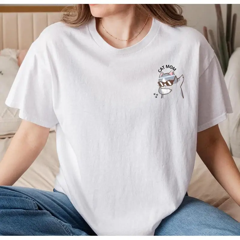 

Cat Mom T Shirt Love Birthday Gift Lover Funny