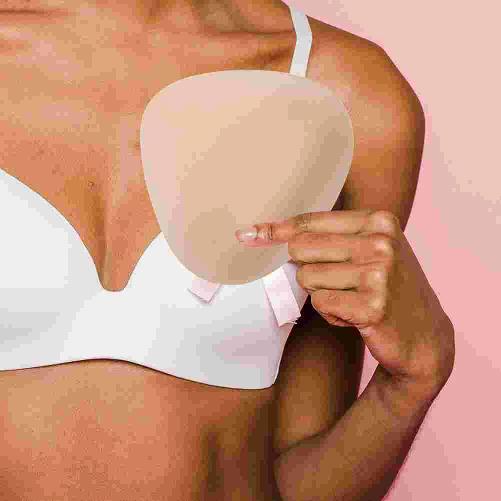 2 Pcs Prosthetic Breast Triangular Sponge Women\'s Miss Bras Bralette Pads Mastectomy Prosthesis