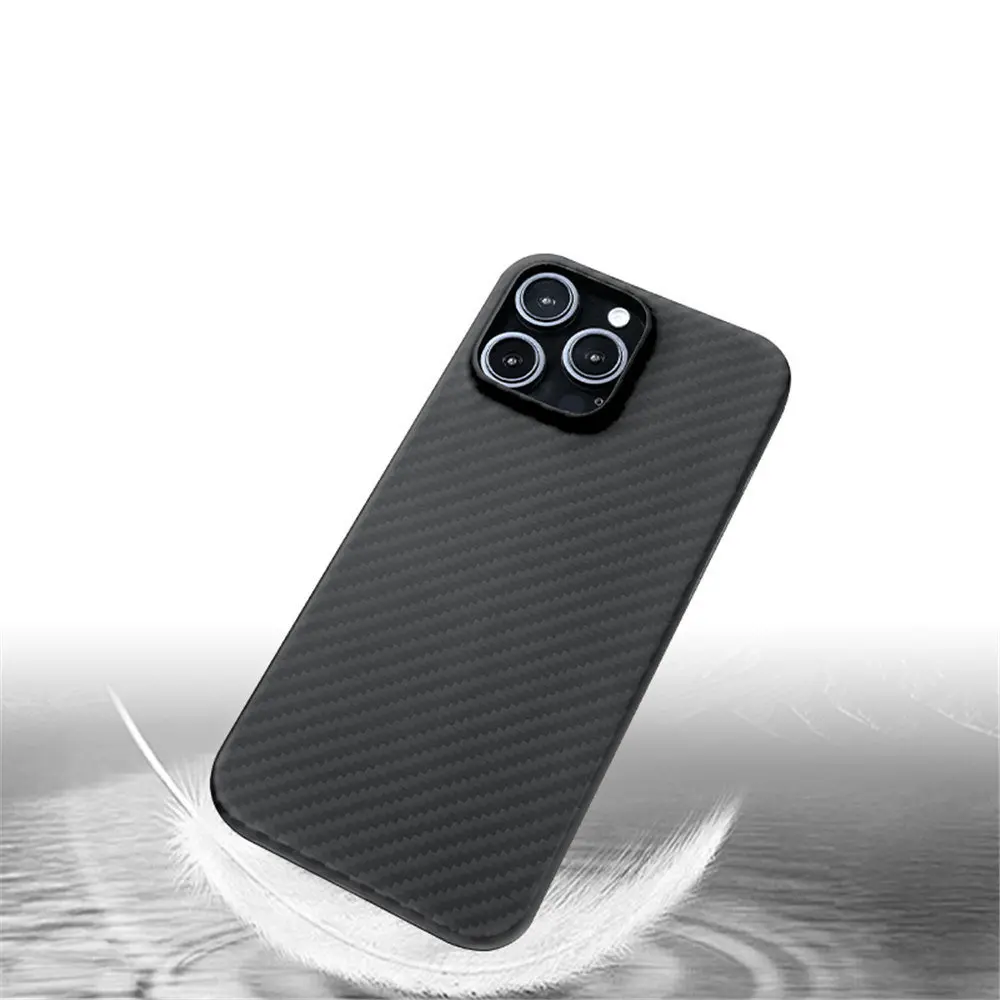 Genuine Real Carbon Fiber Aramid Case For iPhone 16 Pro Max 16 Plus Matte Armor Hard Cover