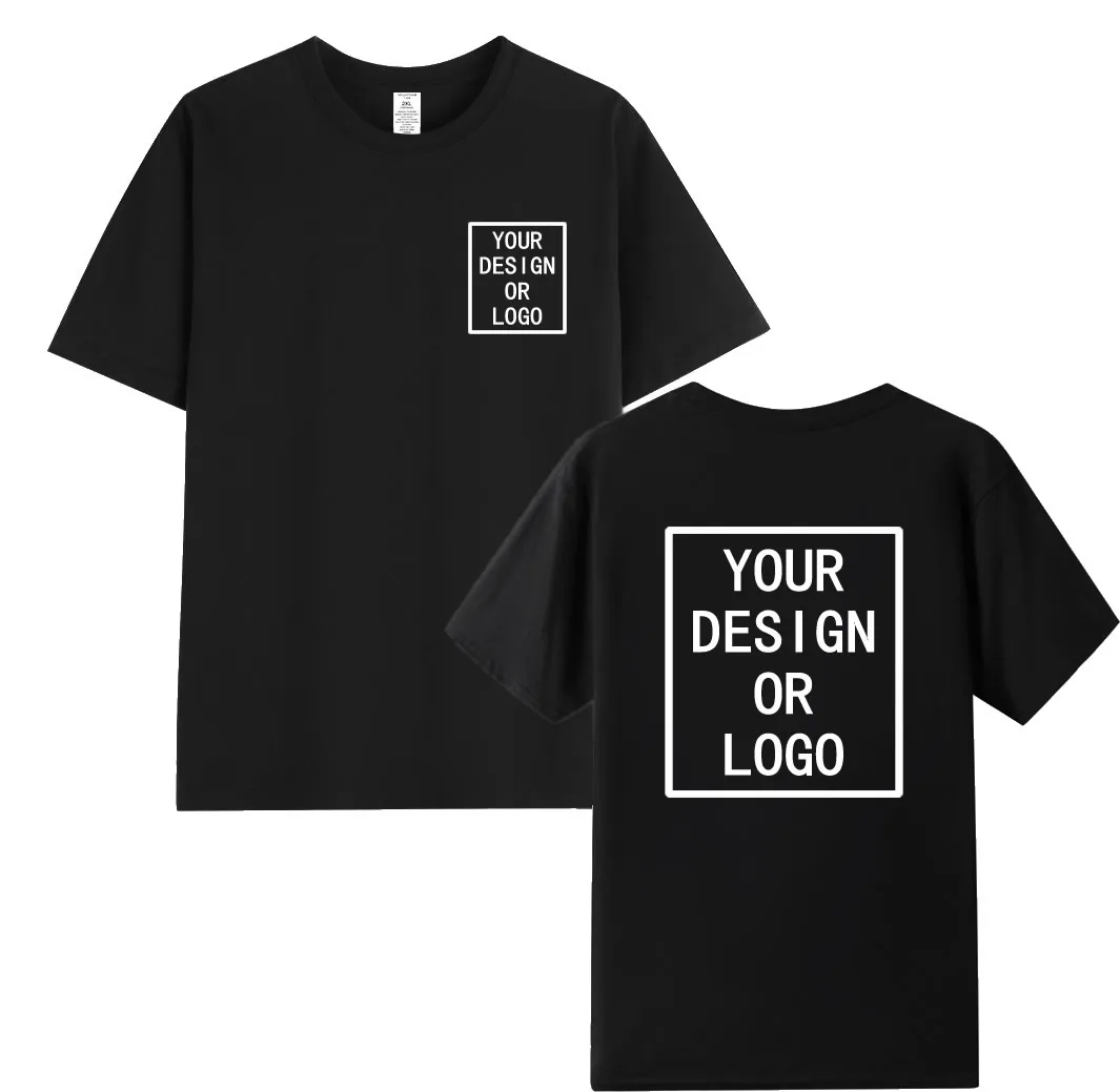 Individuelles Baumwoll-T-Shirt mit Ihrem eigenen Design, personalisierter Text für Männer und Frauen, fügen Sie Ihr eigenes Design hinzu, modisches T-Shirt