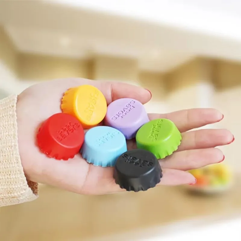 5-35pcs Silicone Bottle Caps 6 Colors Reusable Beer Caps Silicone Bottle Covers for Home Brewing Beer, Soft Drink, Soda Bottle