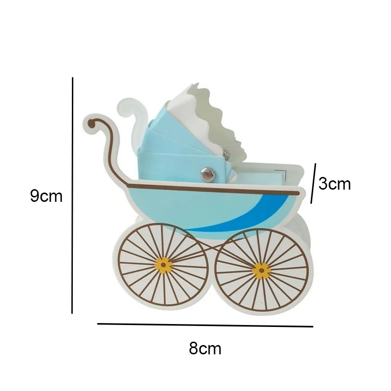 10pcs Baby Carriage Candy Box Baby Shower Party Decoration Pink Blue Gift Boxes Christening Birthday Party Favor