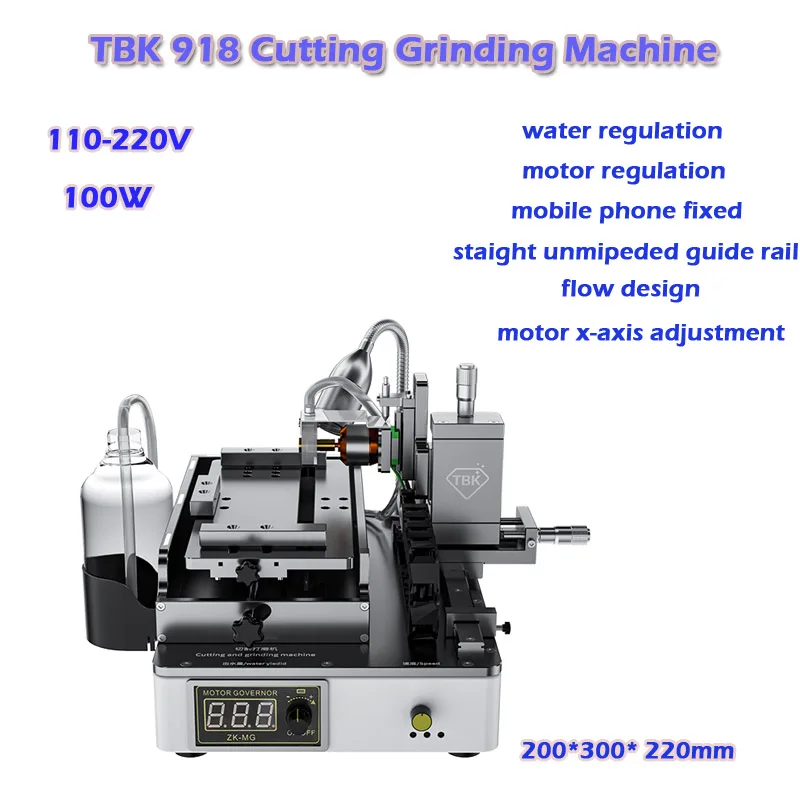 

TBK 918 100W Smart Cutting Grinding Machine for Mobile Phone Repair Cutting Curved Screen for Glass Polishing of Rear Cover