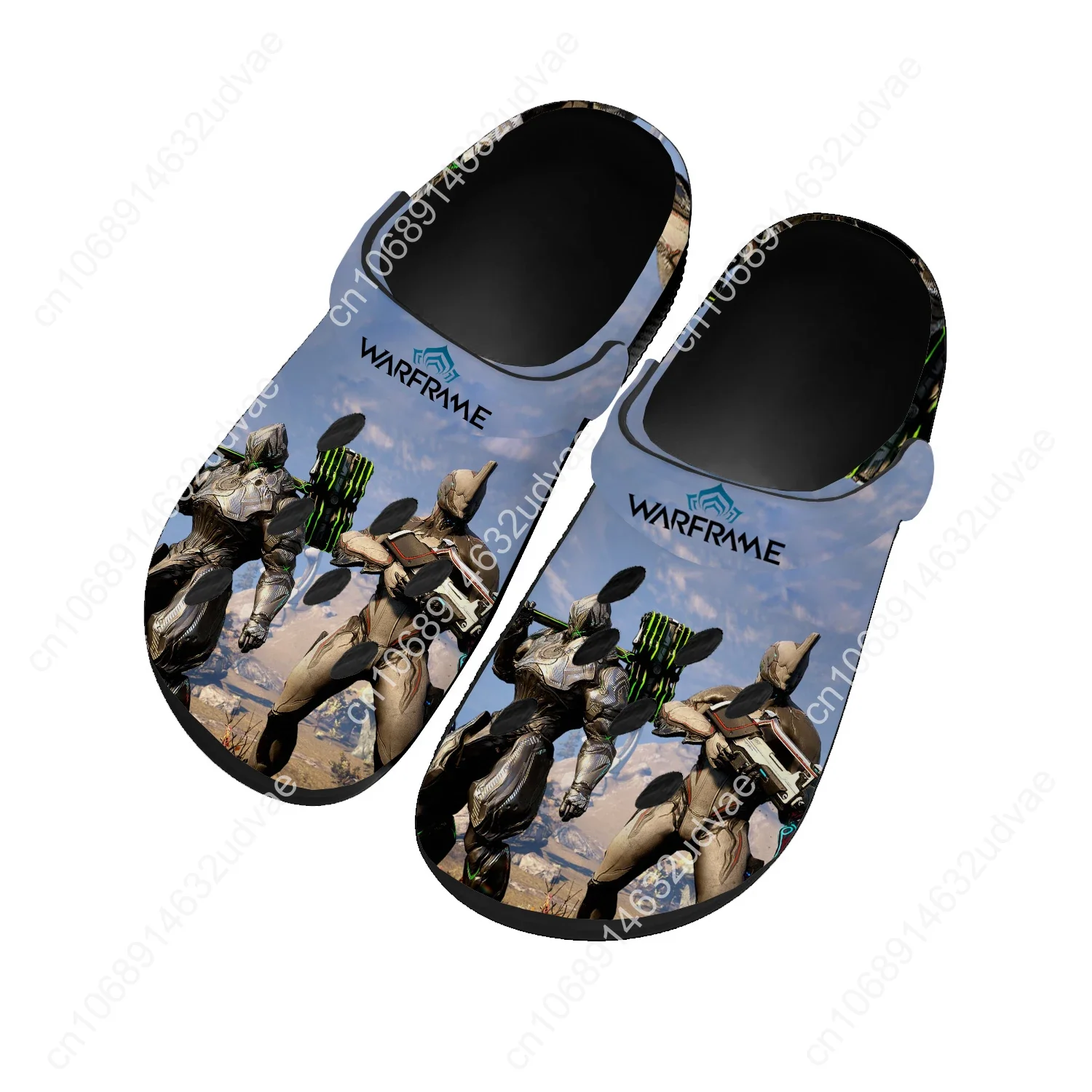 รองเท้าแตะ Warframe สำหรับผู้หญิง วัยรุ่น แฟชั่นใส่ในบ้าน รองเท้ากันน้ำ เกมส์ยอดฮิต เกมส์สุดฮิต ใส่ในสวน ระบายอากาศได้ดี สวมใส่สบาย รองเท้าแตะแบบมีรูสำหรับใส่ไปชายหาด