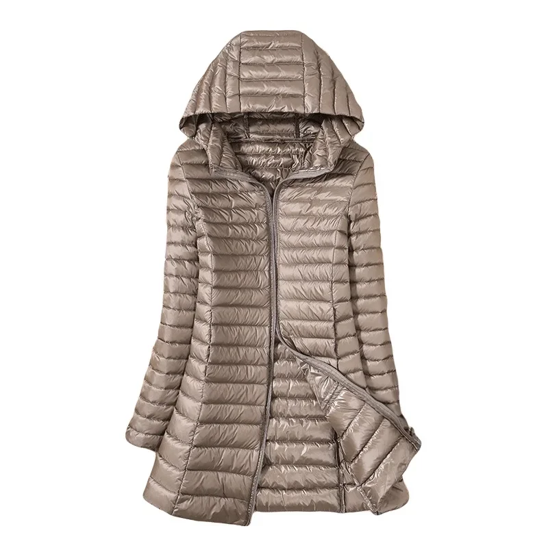 Schinteon Ultralight White Duck Down Jacket with Hood Slim Warm Coat Casual Spring Autumn Outwear New - Image 6