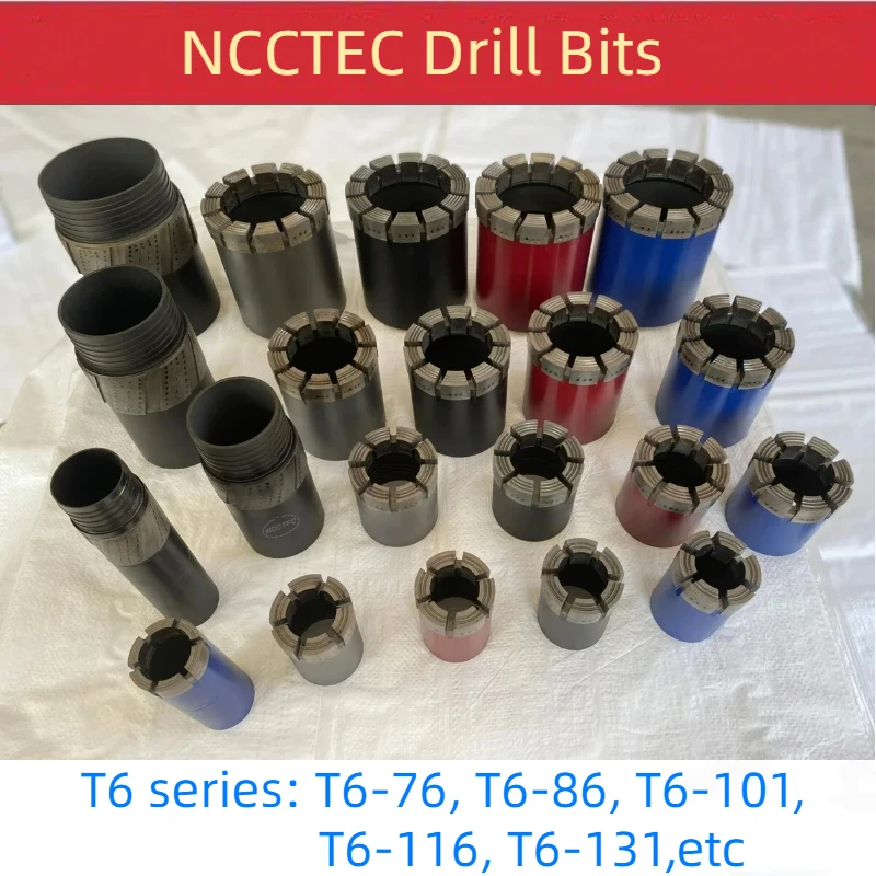 T6 Series Crowns Impregnate Diamond PDC Geology Core Drill Bits for flint Rock sandstone Exploration T6-76 T6-86 T6-101 T6-116