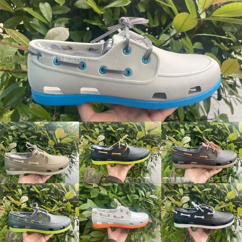 2026 new hole shoes men's Potter shoes quick-drying beach shoes British sailing shoes lightweight non-slip casual sandals
