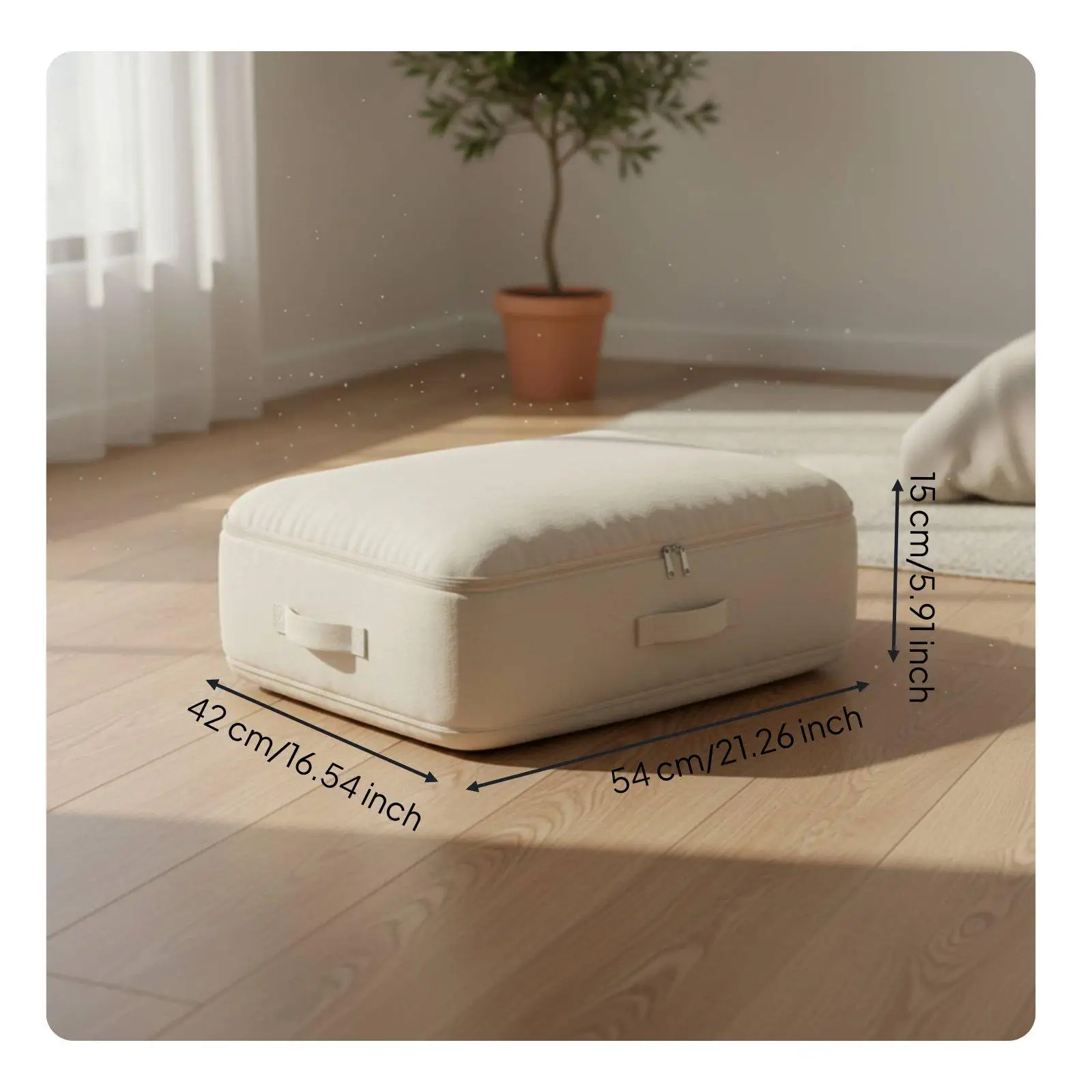Quilt Compression Storage Space Saving Comforter Storage Bag Foldable Comforter Organizer for Closet, Under Bed, Dorm Room