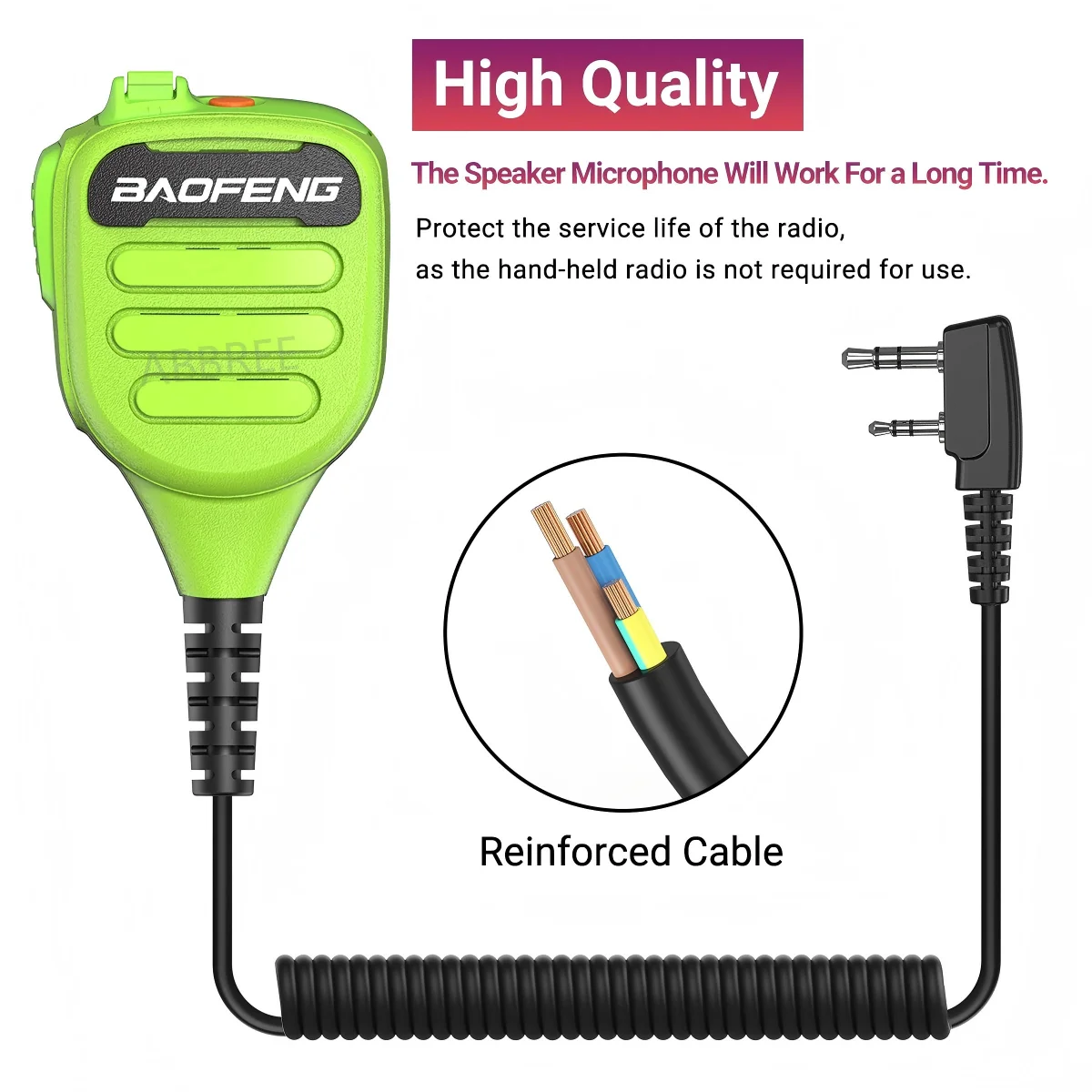 BAOFNEG BF-850 Walkie Talkie Speaker Mic Dual PTT IP54 Waterproof For BAOFENG AR-39 UV-21PRO BF-888S AR-152 UV-5R Ham Radio view 5