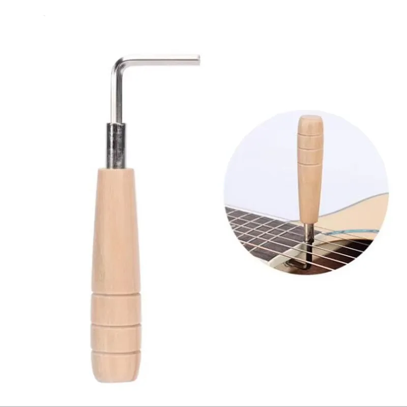 1Pc Guitar Truss Rod Wrench Hexagon Tool Wood Handle Fingerboard Pitch Adjustment Instrument Accessory