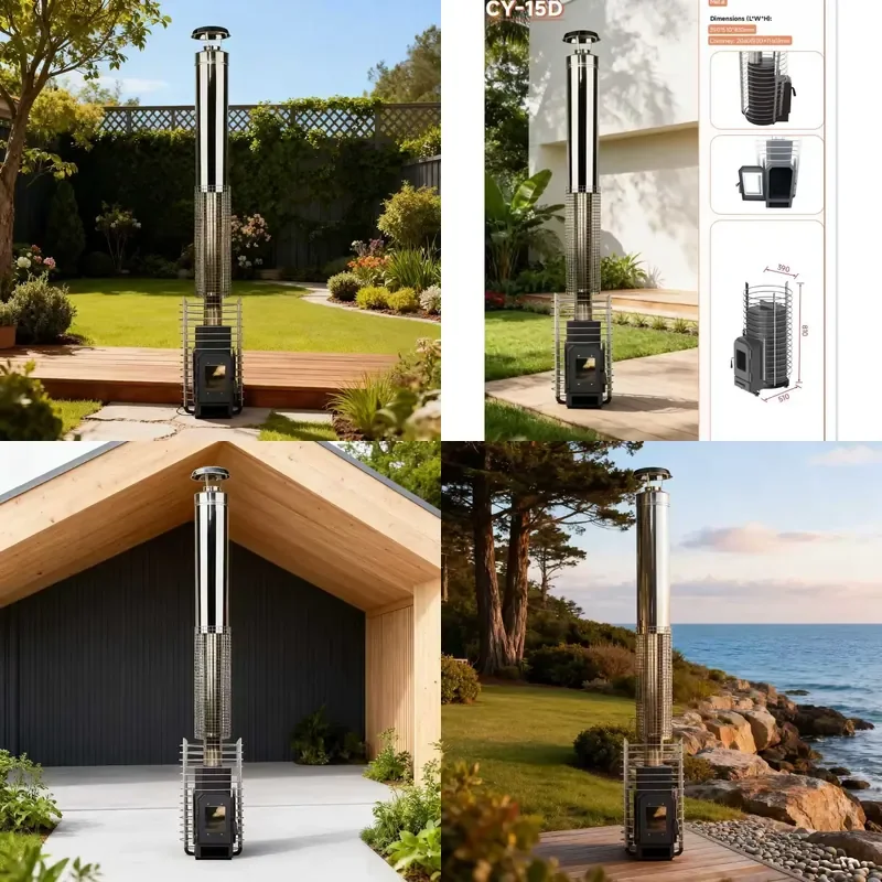

【CHIMU HOME】 15 kW Cast Iron Wood Burning Sauna Stove for Outdoor Use