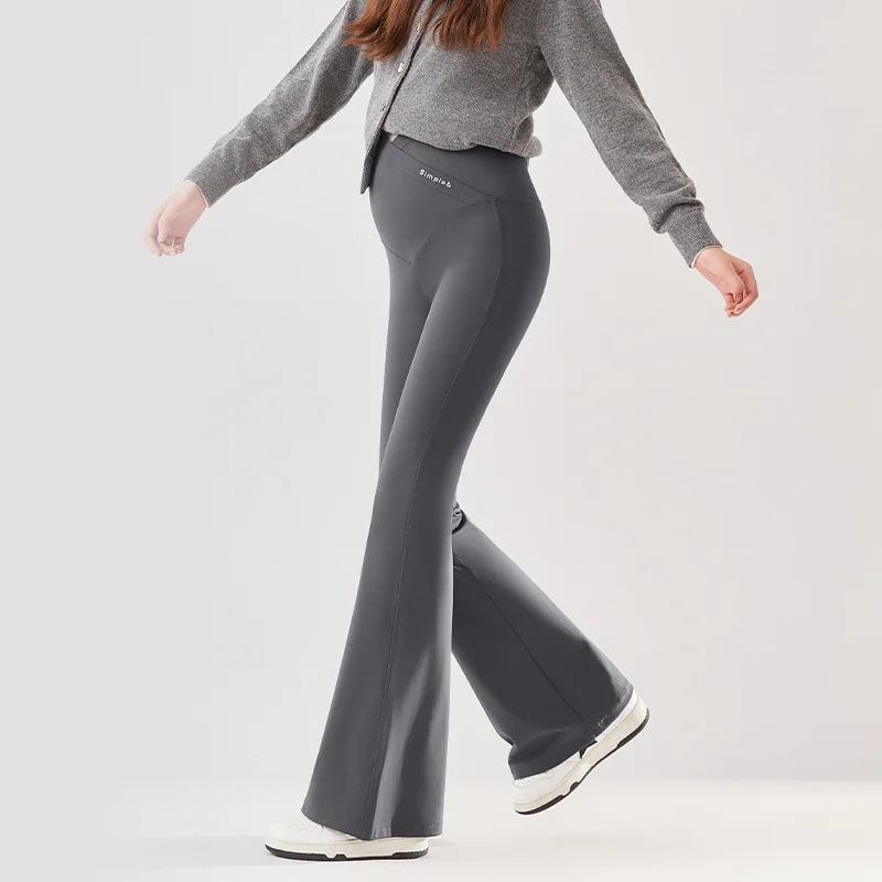 Pregnant Women Yoga Flared Pants Autumn Thin Wear Casual Thin Shark Pants Spring and Summer New Maternity Pants Female Clothing