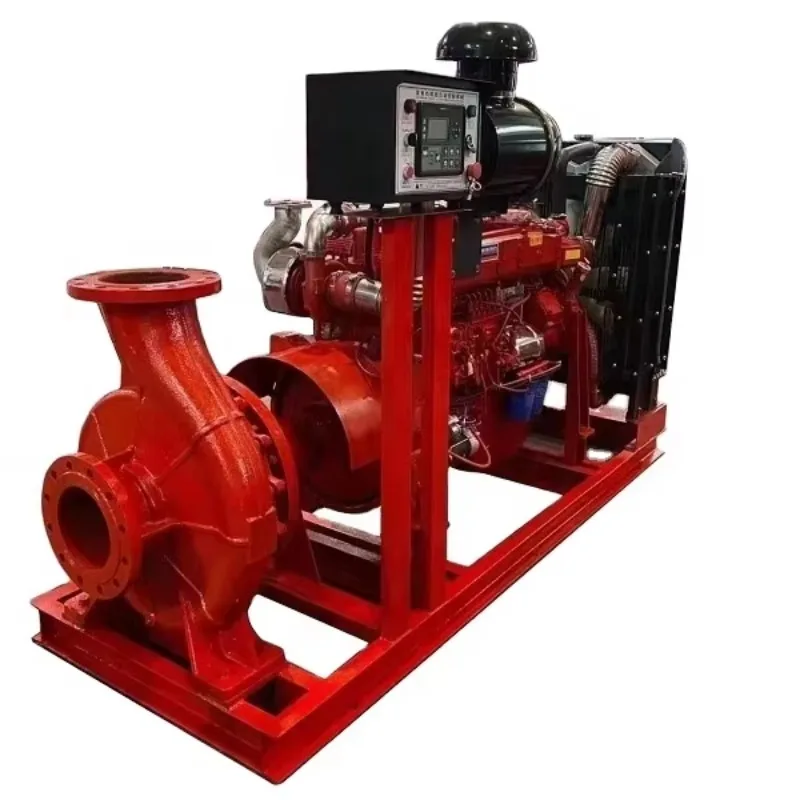 Dies Powered Fire Fighting Pump Set With Electric Jockey Pump Fire Fighting Pump Set Skid System dieel Engine Power