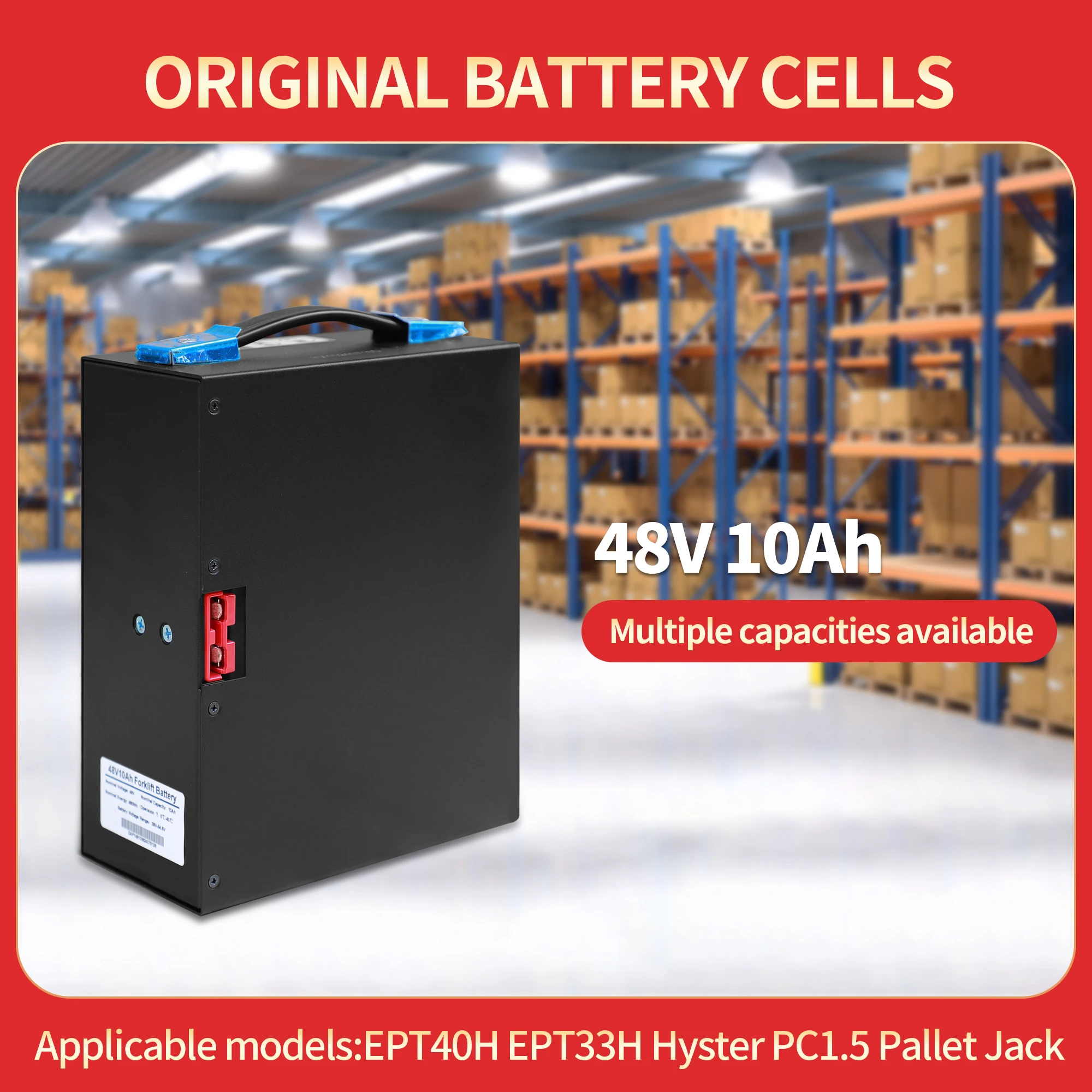 

48V 10Ah 15Ah Lithium Battery for EPT40H, EPT33H, PPT40H, PPT44H, CBD15-WS, TB20E Electric Pallet Jack ,Wheelchair