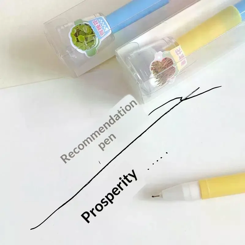 1 Uds. Bolígrafo de plantación negro de 0,5mm, bolígrafo Neutral Micro paisaje para suministros de oficina para estudiantes para observar el crecimiento