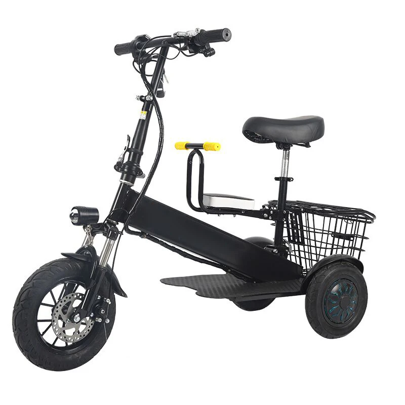 Lightweight Lithium Battery for Adults and Children, Small Tricycle to Pick Up and Drop Off Electric three-wheeled scooter