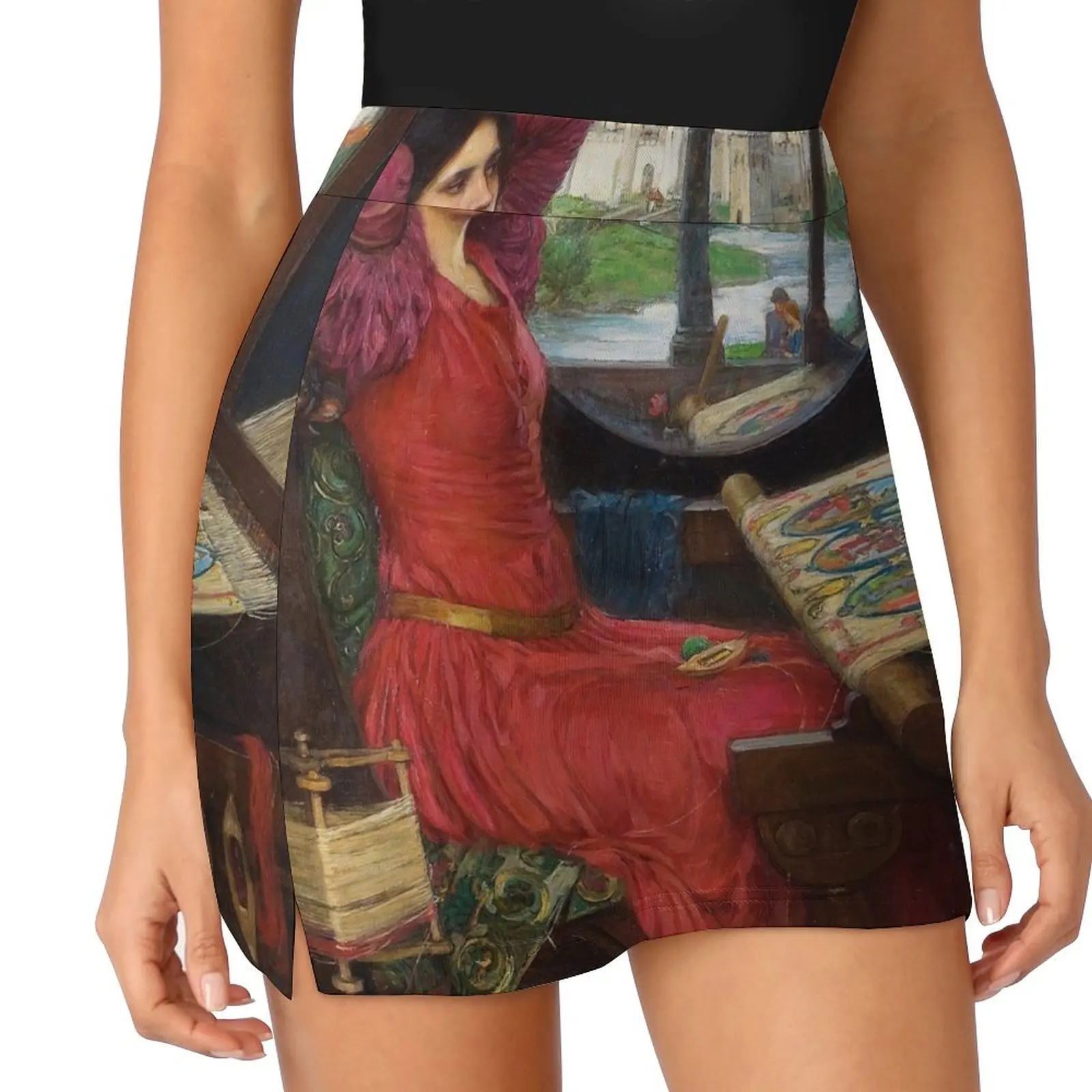 John William Waterhouse - Lady of Shalott, Sick of Shadow Mini Skirt Female dress clothes