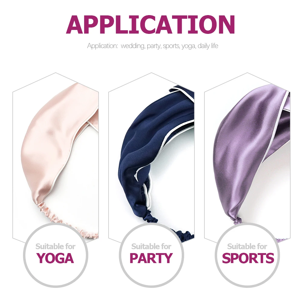 

4 Pcs Headbands Women Hairbands Silk Headbands Random Color Wide Brim Yoga Sports Elastic Comfort Fit Hair Care Styling