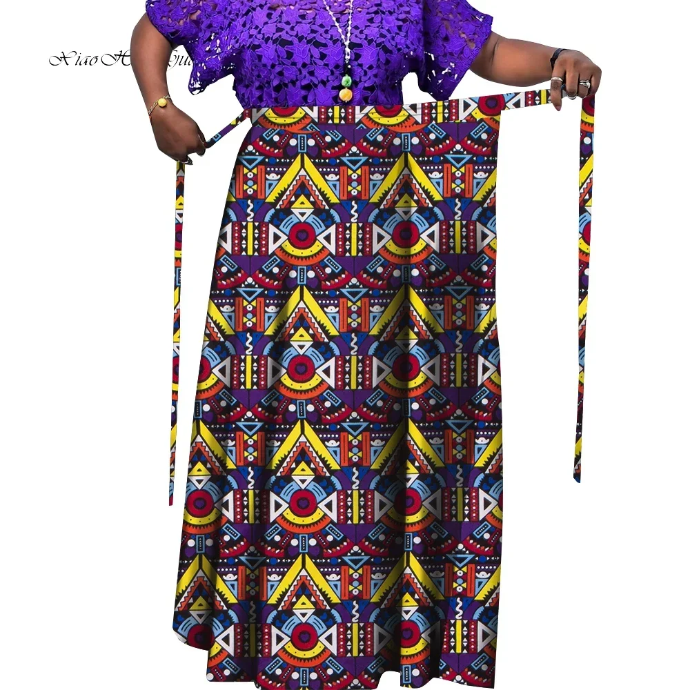 Long Skirts for Women Traditional Mermaid Skirt Dress Africa Bazin Riche Print Clothing Lady Women Loincloth Plus Size Wy9792