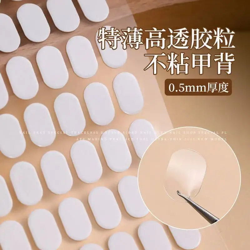 

Strong Adhesive Transparent Jelly Tape for Nail Art Display Stand Press on Nails Removable No Trace Double Sided Stickers