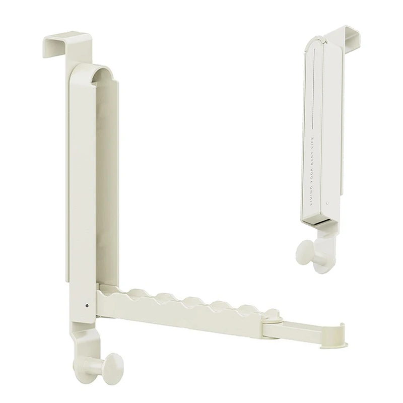 1pc Folding Wall Hook Portable Drying Rack Hidden Robe Towel Coat Hook Door Back Hooks Expandable Sticky Towel Hanger Space Save