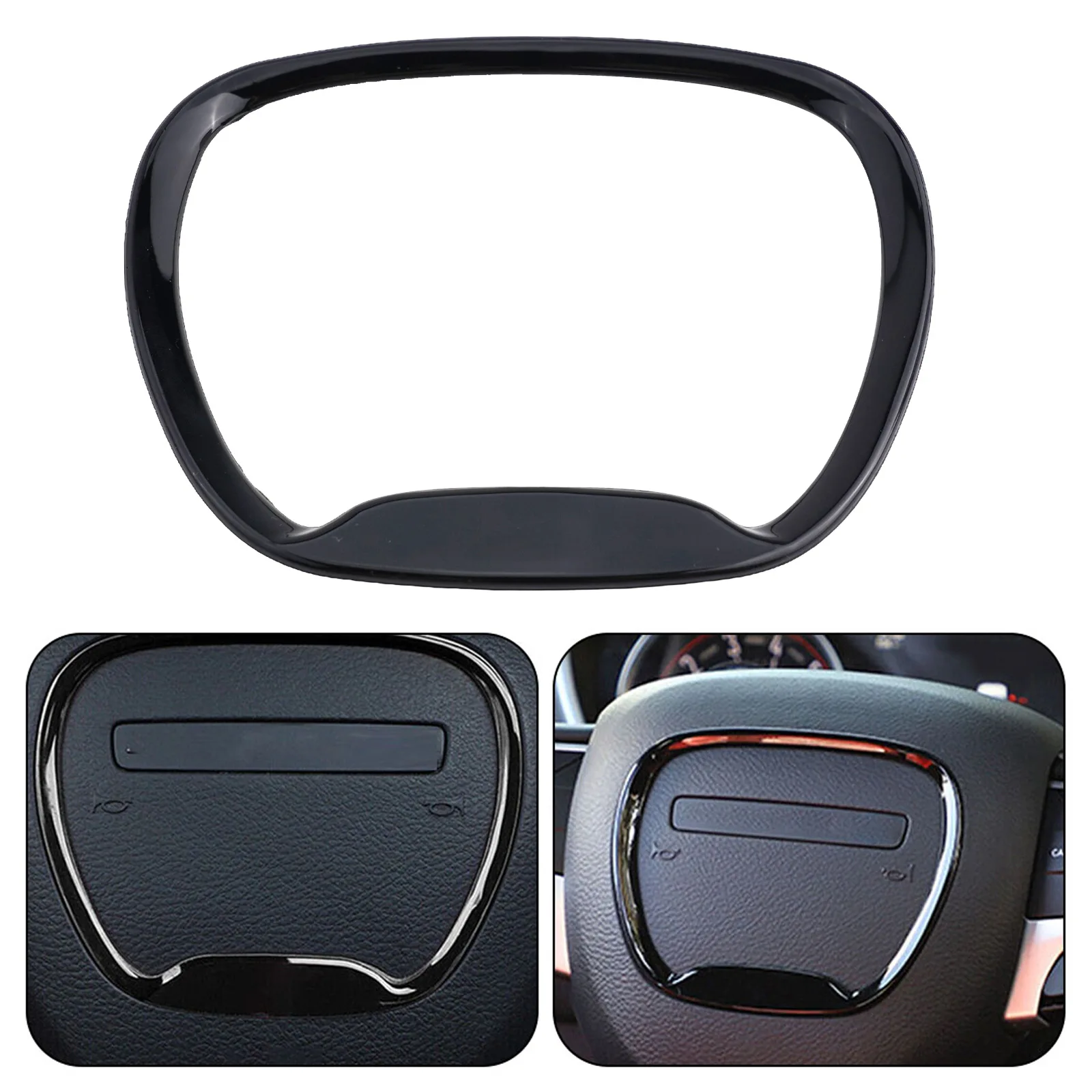 

Steering Wheel Cover Sticker For Dodge Charger Steer Wheel Sticker Car Accessories Not Easy To Fall Off Carbon Fiber Black