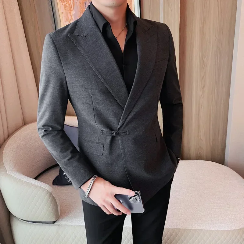 KKMen's All-Match Business Casual Suit, cor sólida