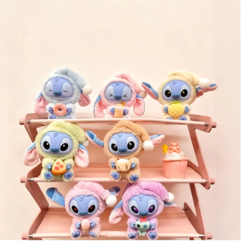 

NOUVEAU Stitch Eating Before Sleep слепая коробка игрушка виниловая плюшевая кукла подарок-сюрприз