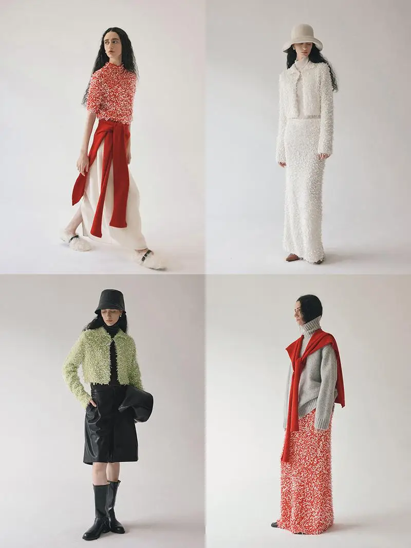 

TINNTINN Knitted Cardigan ort Sve Tassel Trim Festival Aosphere Special Camere f Skirt Set Sweet Fit Sle