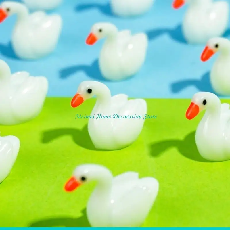 H7BF 100Pcs Miniature Animal Figurines Resin Craft Accessories for Garden Moss Landscape Tabletop Ornament Accessories