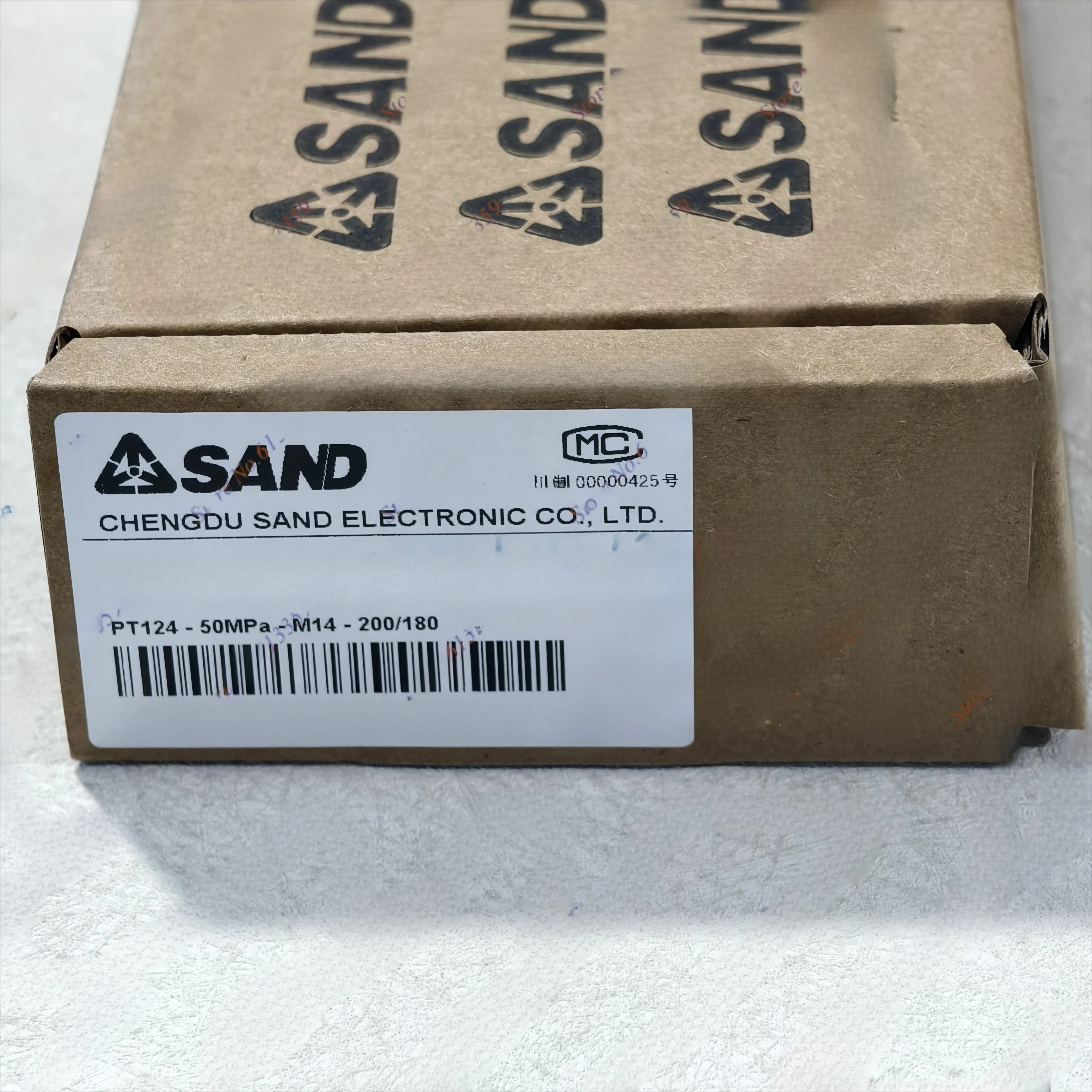 High Temperature Melt Pressure Sensor M14 Thread 2mV/V Output For Extrusion Machinery Fast Ship PT124-50Mpa-M14-200/180
