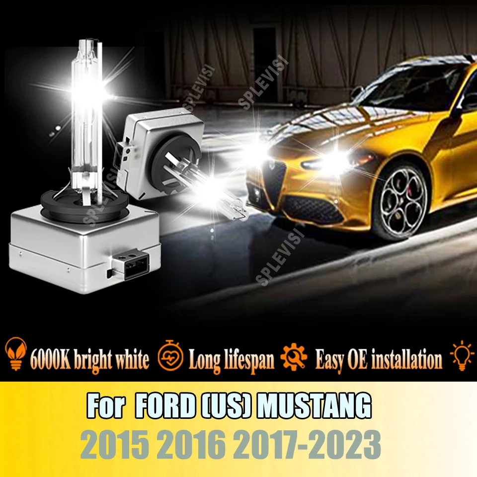 

35W Xenon Car Headlight - never fit any halogen/reflector headlamp models For FORD (US) MUSTANG 2015 2016 2017 2018 2019-2023