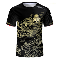 E-sports team uniform G2 sports T-shirt National Games jersey men's T-shirt round neck breathable quick drying loose T-shirt lig