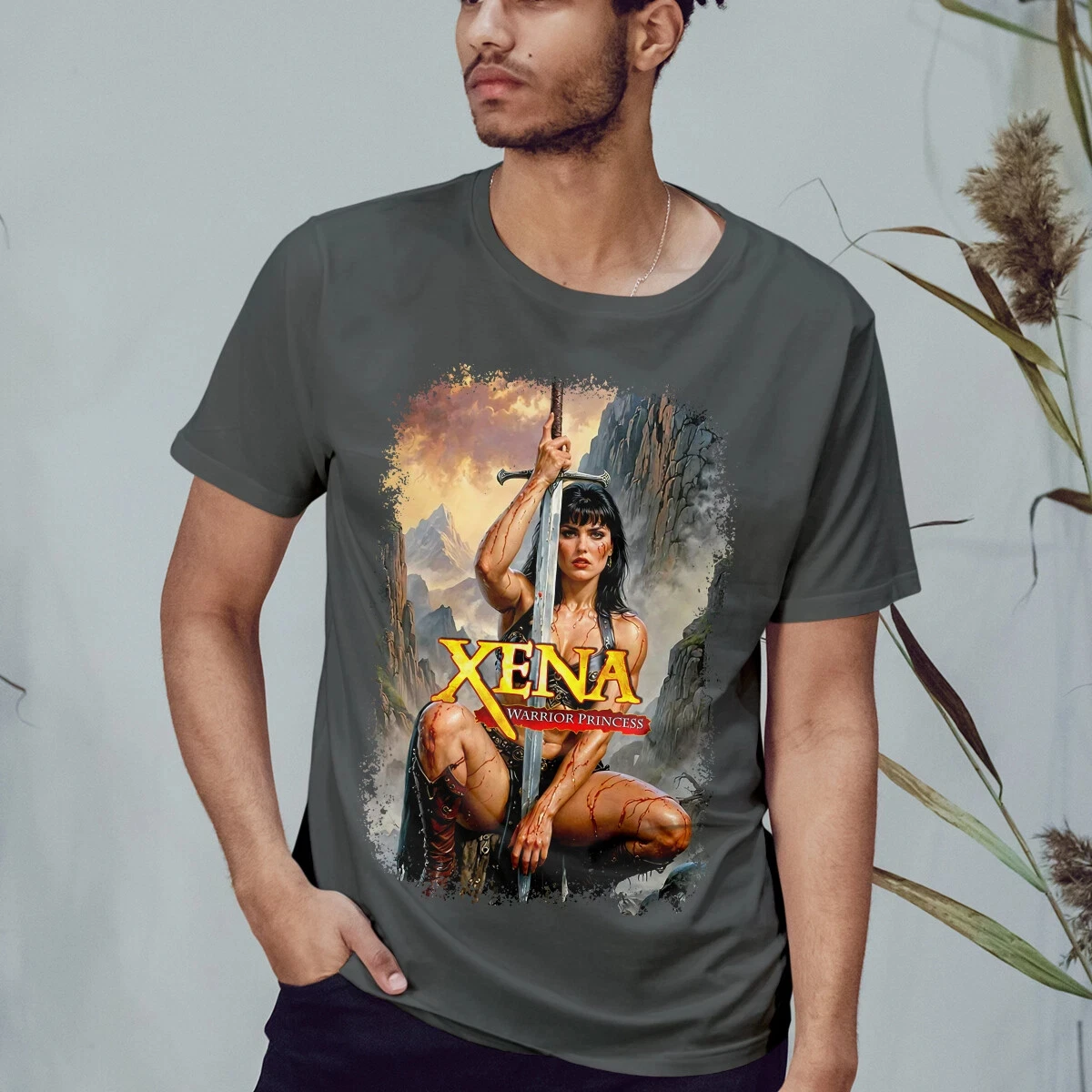 Xena- Warrior Princess (1995) Movie Poster Inspired T-Shirt Retro 80s Tee Four season popular unisex cotton T-shirt