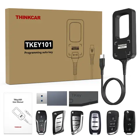 THINKCAR TKEY 101 Universal Car Key Programmer Equipment with 6 Unit Remote Keys Supports Anti-Theft Systems For THINKCAR 689BT